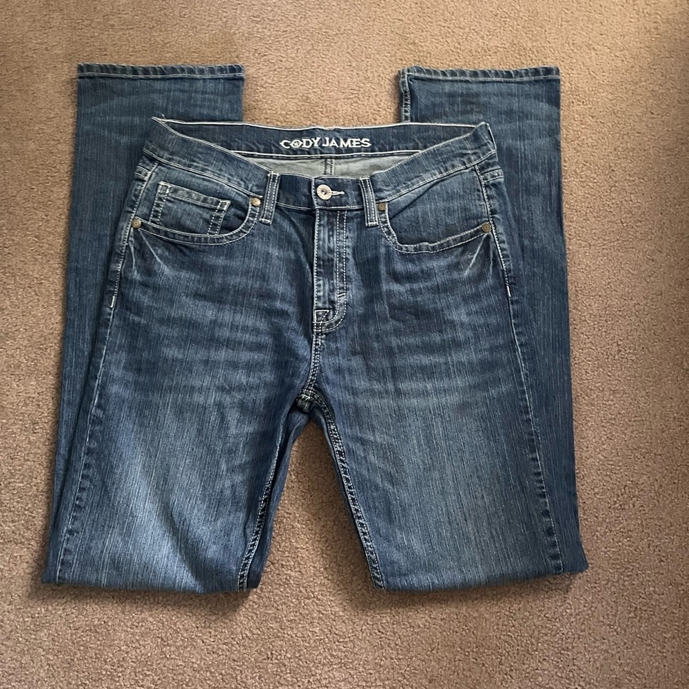 CODY JAMES MEN'S MEDIUM WASH STRETCH SLIM STRAIGHT JEANS Size 34x36